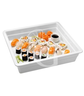 Bacinella in melamina bianca Gastronorm GN2/3 L 353 x P 325 x H 65 mm