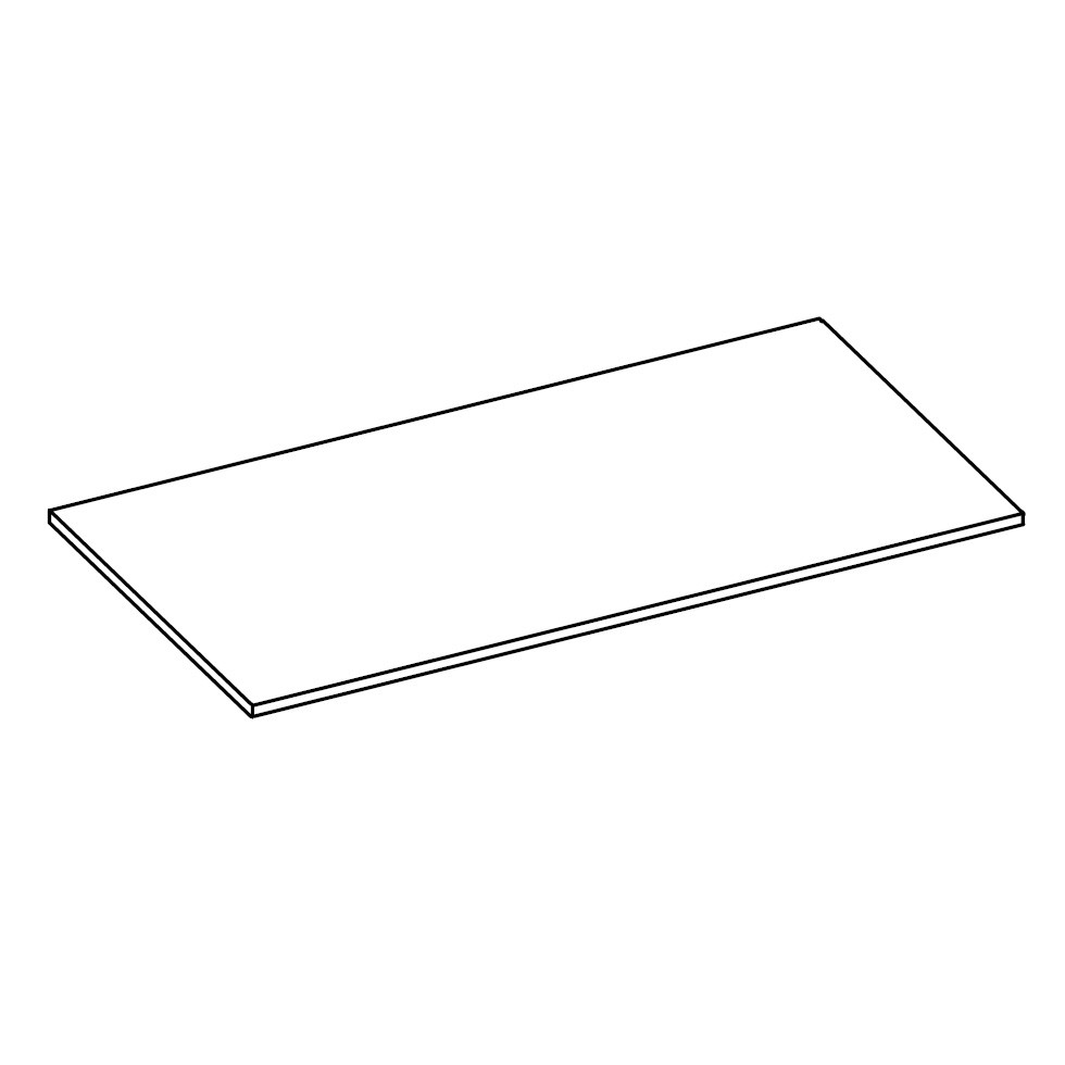Piano di chiusura vasca in acciaio inox - L 945 mm x P 228 mm