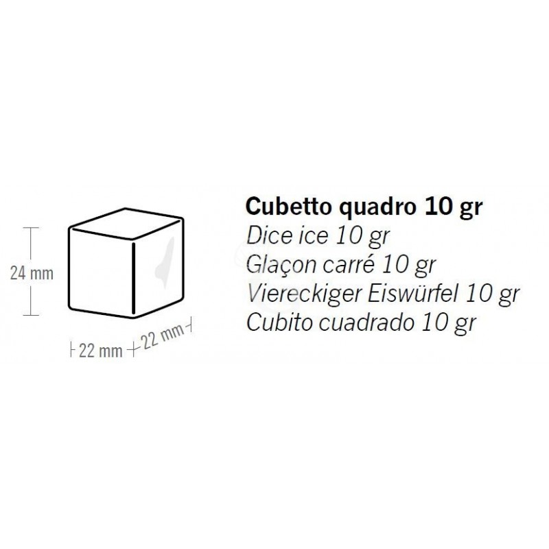Produttore di ghiaccio trifase kg 450/24h cubetto quadro