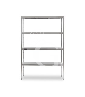 Scaffale Acciaio Inox 4 ripiani L 1225 mm x P 400 mm x H 1800 mm