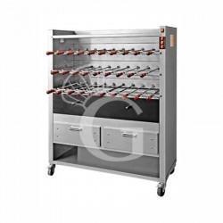 Churrasco-Griller, Holzkohle, 17 Grillschwerter (B 850 mm x T 565 mm x H 1620 mm)