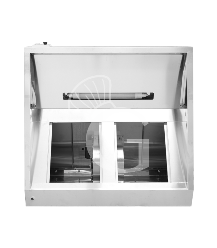 Cappa Snack a parete con motore L1200xP700xH450mm