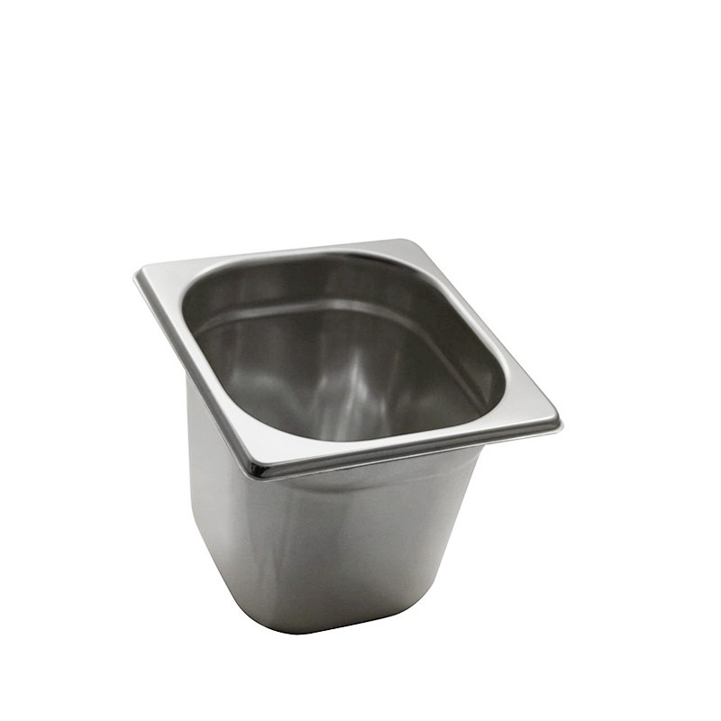Bacinella in acciaio inox GN1/6 L 176 mm x P 162 mm x H 150 mm
