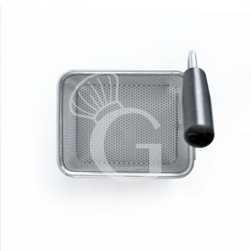 Cestello per cuocipasta manico a destra - L 135 mm x P 110 mm x H 170 mm