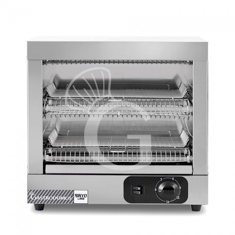 Tostapane 3 Kw monofase L 490 mm x P 260 mm x H 370 mm 6 pinze cassetto raccogli briciole Tostapane 3 Kw monofase L 490 mm x P 260 mm x H 370 mm 6 pinze cassetto raccogli briciole