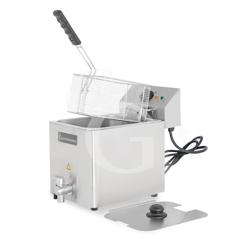Friggitrice elettrica da banco 1 vasca 8 LT potenza 3.2 KW  Monofase