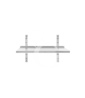 Ripiano in acciaio inox singolo, L 700 mm x P 400 mm x H 350 mm