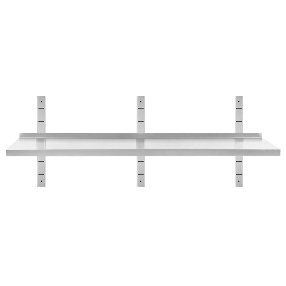 Mensola in acciaio inox singola, L 1800 mm x P 400 mm x H 350 mm
