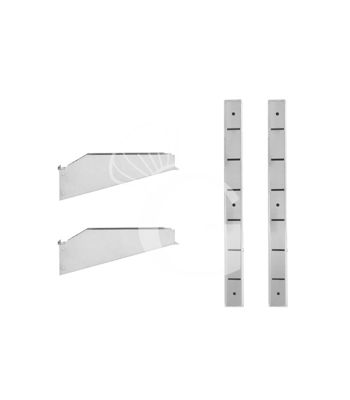 Ripiano in acciaio inox singolo, L 600 mm x P 300 mm x H 350 mm