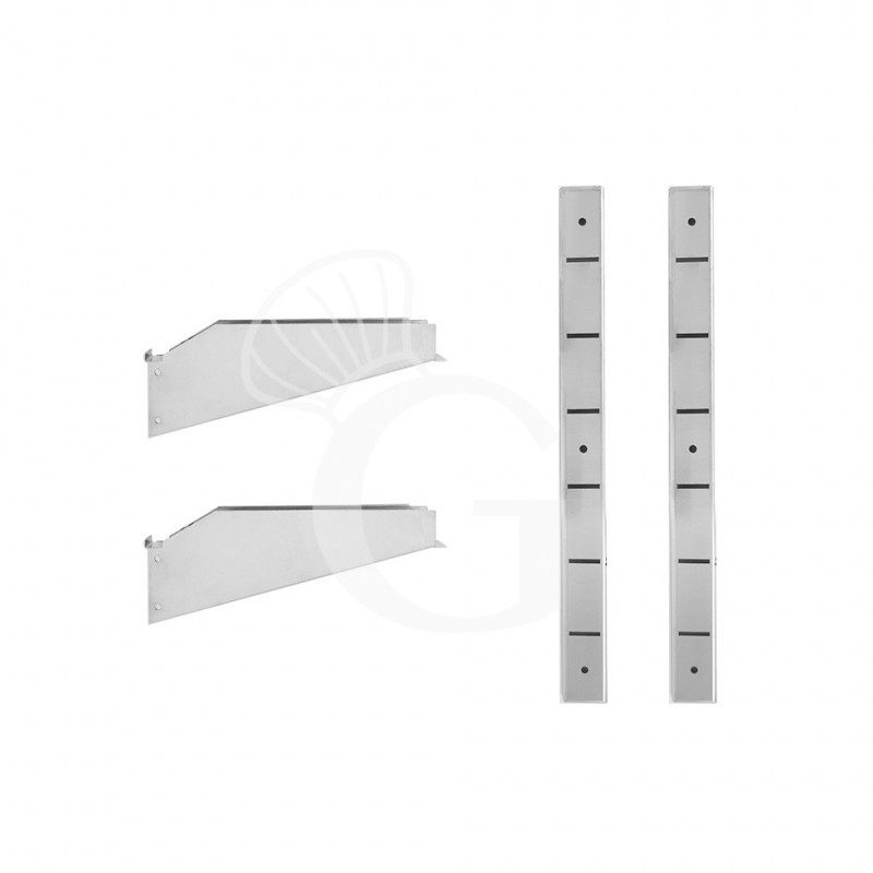 Mensola in acciaio inox singola, L 700 mm x P 300 mm x H 350 mm