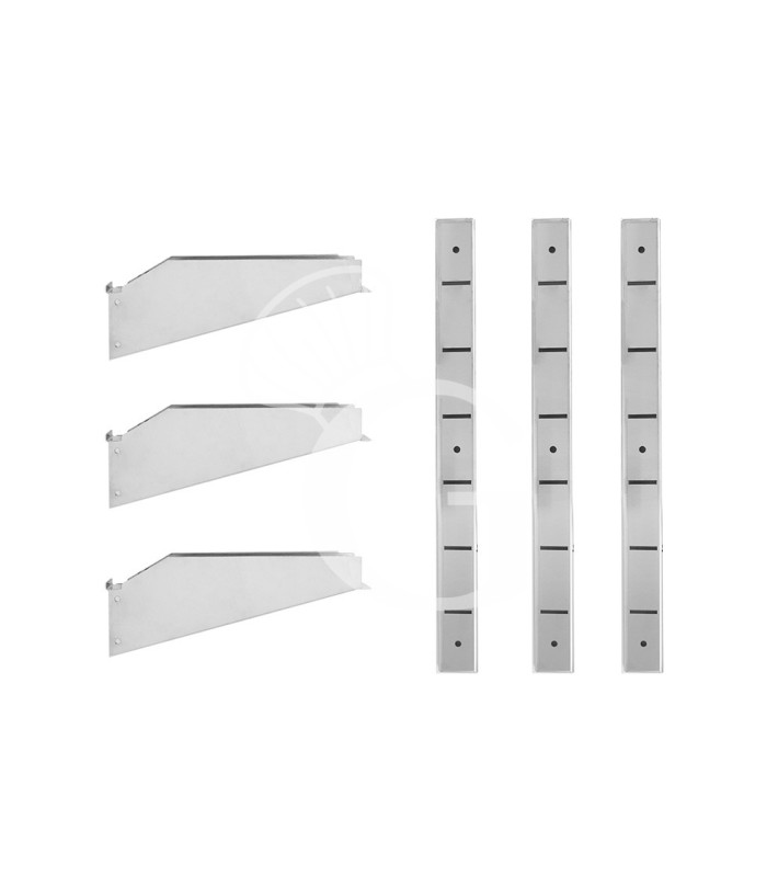 Mensola in acciaio inox singola, L 1600 mm x P 300 mm x H 350 mm