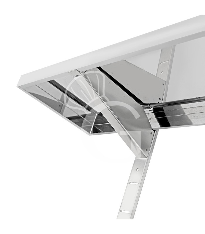 Mensola in acciaio inox singola, L 1600 mm x P 300 mm x H 350 mm
