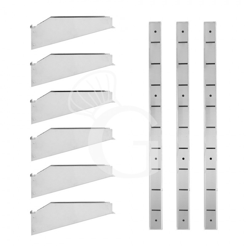 Mensola in acciaio inox doppia, L 1800 mm x P 400 mm x H 700 mm