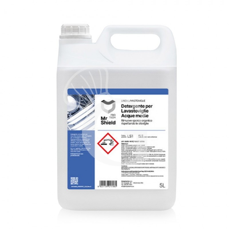 Detergente per lavastoviglie acque medie