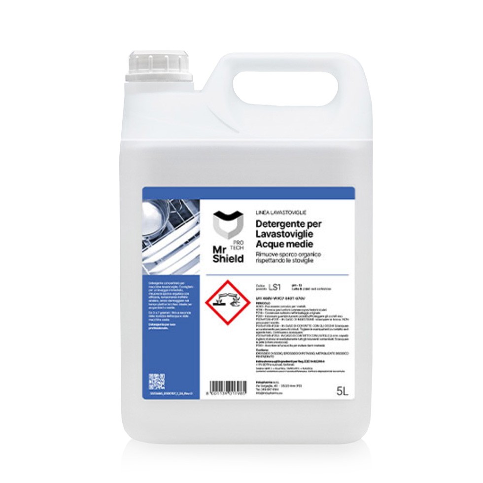 Detergente per lavastoviglie acque medie