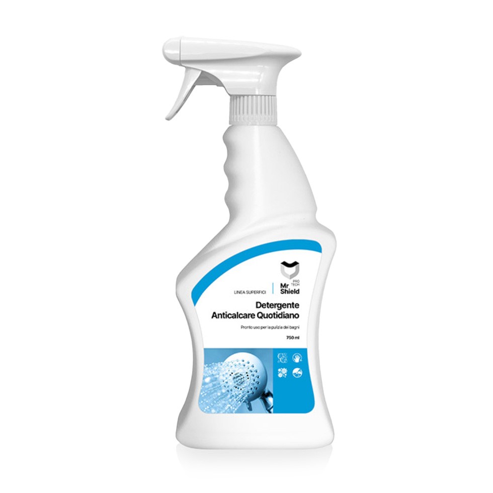 Detergente anticalcare quotidiano per la pulizia dei bagni 12 trigger da 750 ml