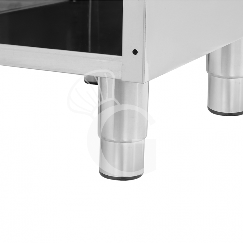 Cucina professionale elettrica 2 piastre su armadio aperto profondità 700 mm
