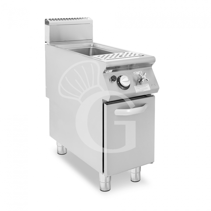 Cuocipasta professionale a gas su mobile chiuso 1 vasca 40 LT L 400 mm x P 900 mm x H 870 mm