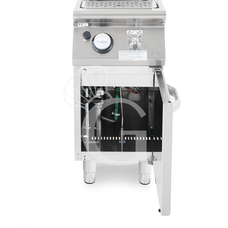 Cuocipasta professionale a gas su mobile chiuso 1 vasca 40 LT L 400 mm x P 900 mm x H 870 mm