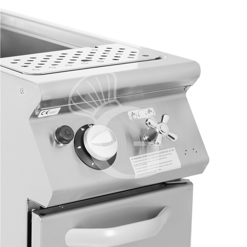 Cuocipasta professionale a gas su mobile chiuso 1 vasca 40 LT L 400 mm x P 900 mm x H 870 mm