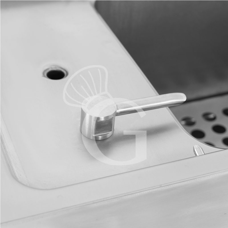 Cuocipasta professionale a gas su mobile chiuso 1 vasca 40 LT L 400 mm x P 900 mm x H 870 mm