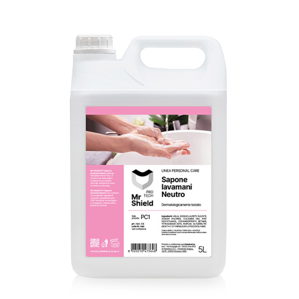 Sapone lavamani neutro dermatologicamente testato 2 taniche da 5 LT