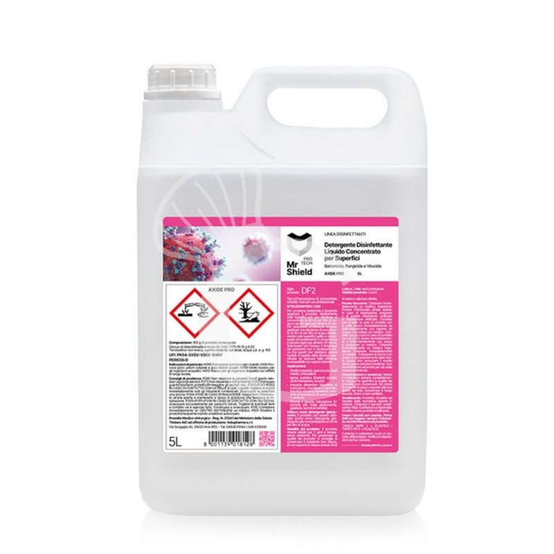 Disinfettante detergente plus concentrato, virucida, battericida, fungicida 2 taniche da 5 LT