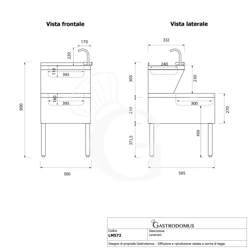 Lavamani Professionale in Acciaio Inox AISI 304 a Doppia Vasca con Rubinetto Incluso e miscelatore per acqua calda e fredda