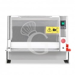 Stendipizza in acciaio inox meccanico con monorullo in POM per pizza diametro 10/30 cm e pedale elettrico