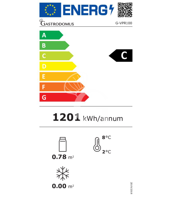 Vetrina Refrigerata da banco 100 LT +2°C/+8°C L 695 x P 462 x H 670 mm