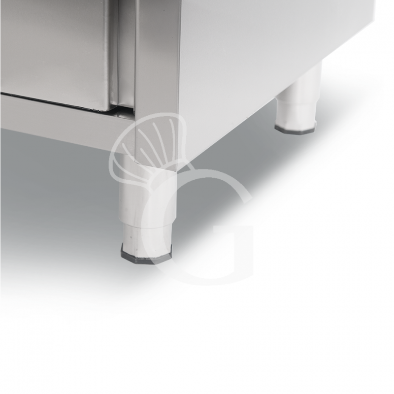 Armadio acciaio inox con 2 porte scorrevoli, 3 ripiani, L 1200 x P 700 x H 1800 mm