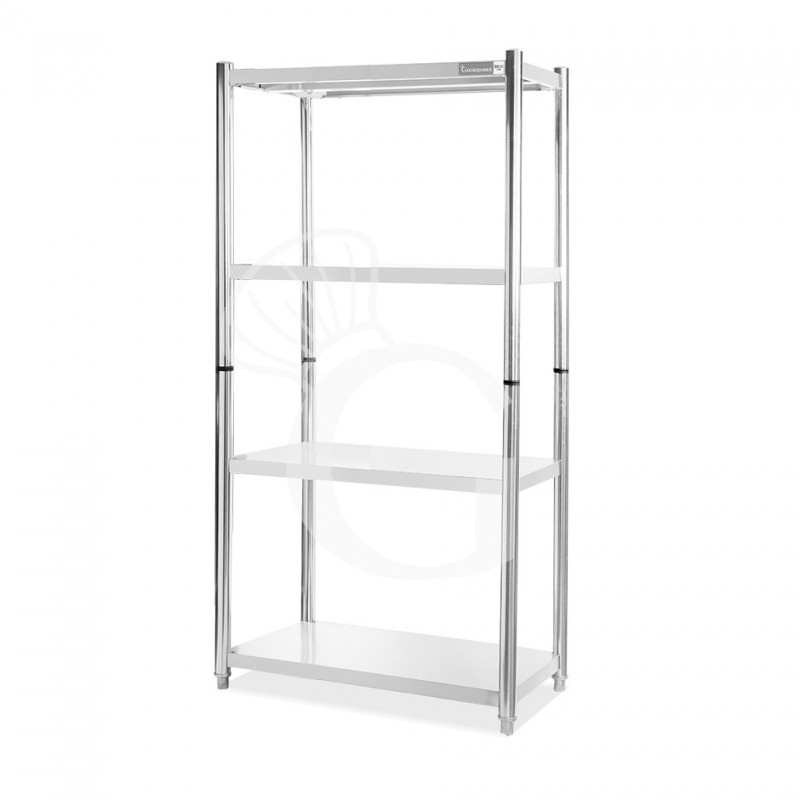 Scaffale acciaio inox 4 ripiani L 1200 x P 600 x H 1800 mm