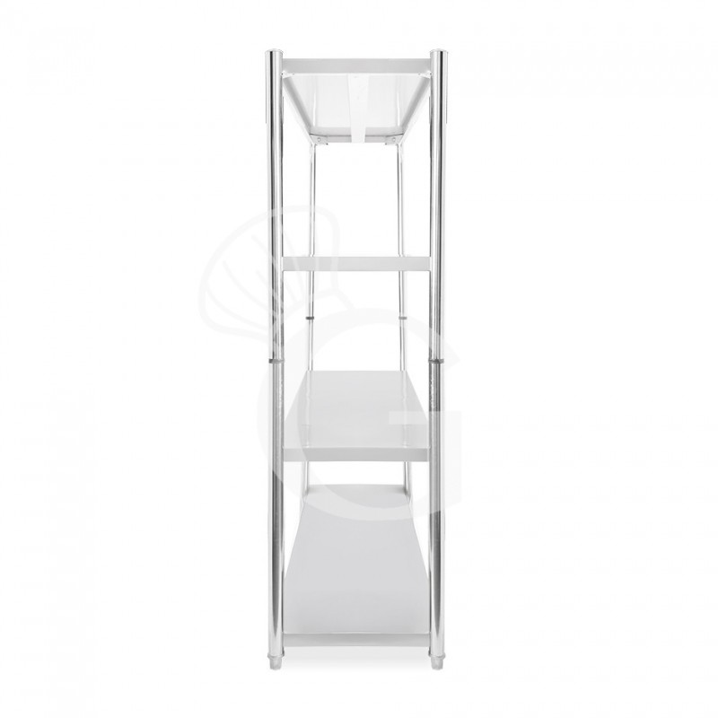 Scaffale acciaio inox 4 ripiani L 1400 x P 400 x H 1800 mm