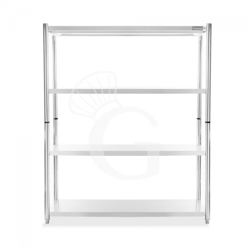 Scaffale acciaio inox 4 ripiani L 1500 x P 500 x H 1800 mm
