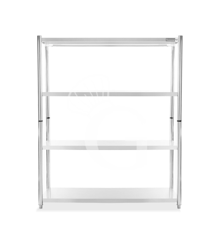Scaffale acciaio inox 4 ripiani L 1600 x P 600 x H 1800 mm