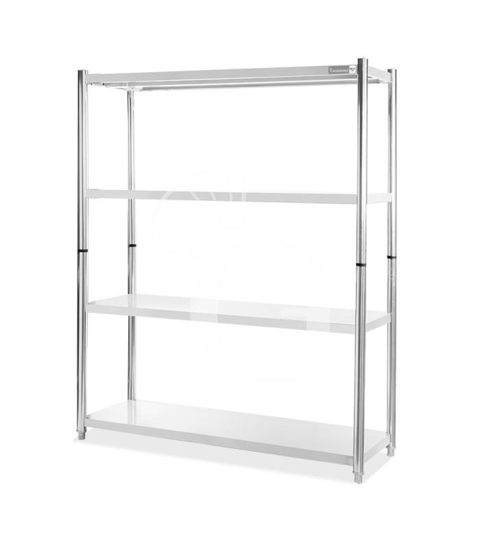 Scaffale acciaio inox 4 ripiani L 1600 x P 600 x H 1800 mm