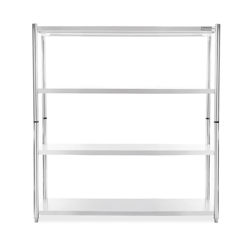 Scaffale acciaio inox 4 ripiani L 2000 x P 400 x H 1800 mm