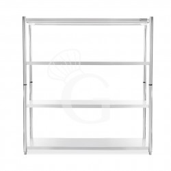 Scaffale acciaio inox 4 ripiani L 2000 x P 500 x H 1800 mm