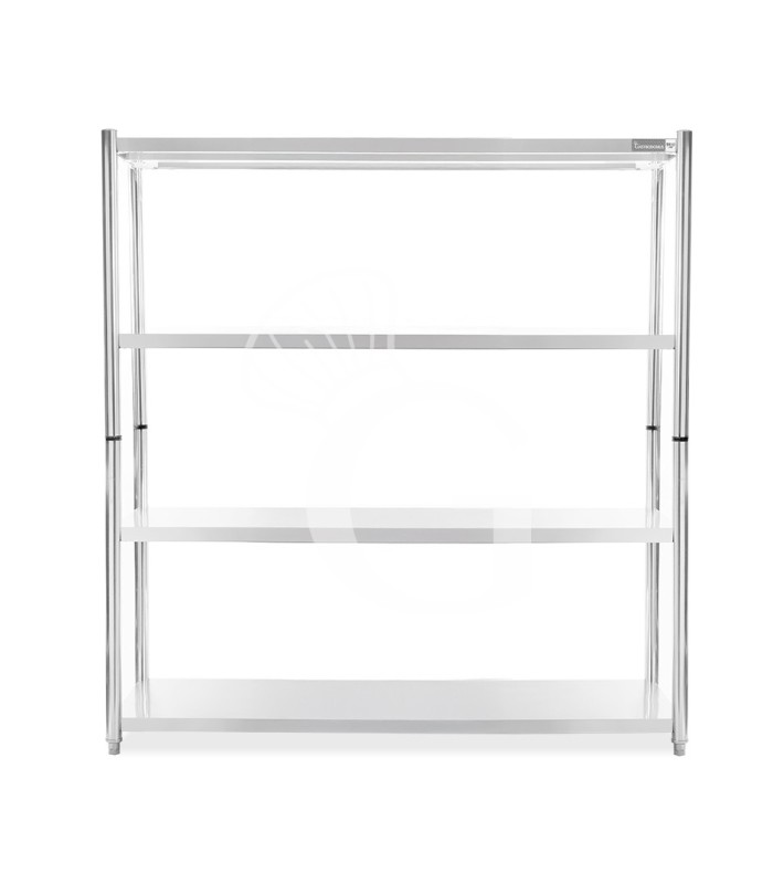 Scaffale acciaio inox 4 ripiani L 2000 x P 500 x H 1800 mm