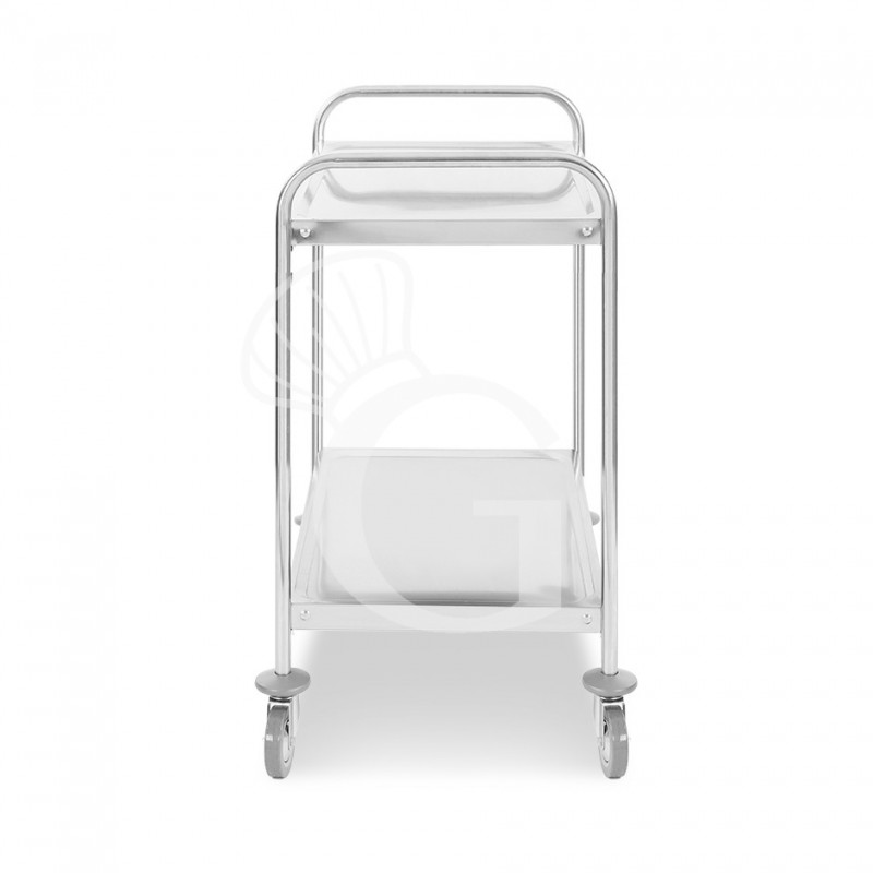 Carrello di servizio in acciaio inox con 2 piani L 900 x P 620 x H 940 mm