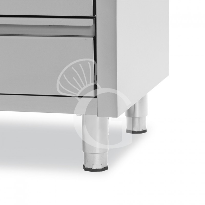 Tavolo armadiato,porte scorrevoli,3 cassetti a destra, L1600 x P600 x H850mm