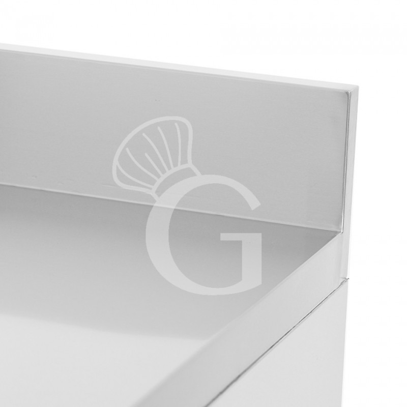 Tavolo armadiato,1 porta battente,3 cassetti a sinistra, alzatina, L1200 x P600 x H950mm