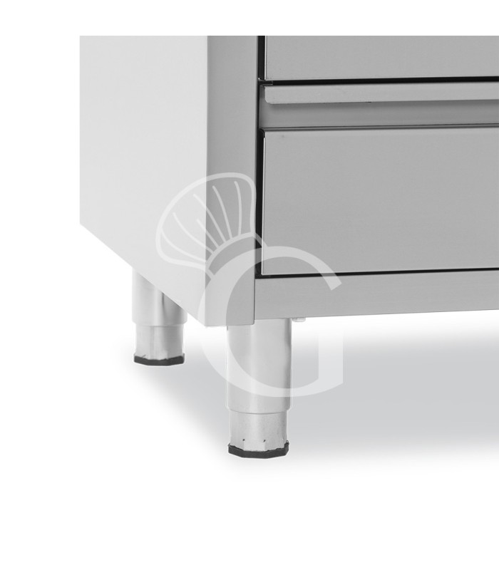 Tavolo armadiato,porte scorrevoli,3 cassetti a sinistra, L1800 x P600 x H850mm