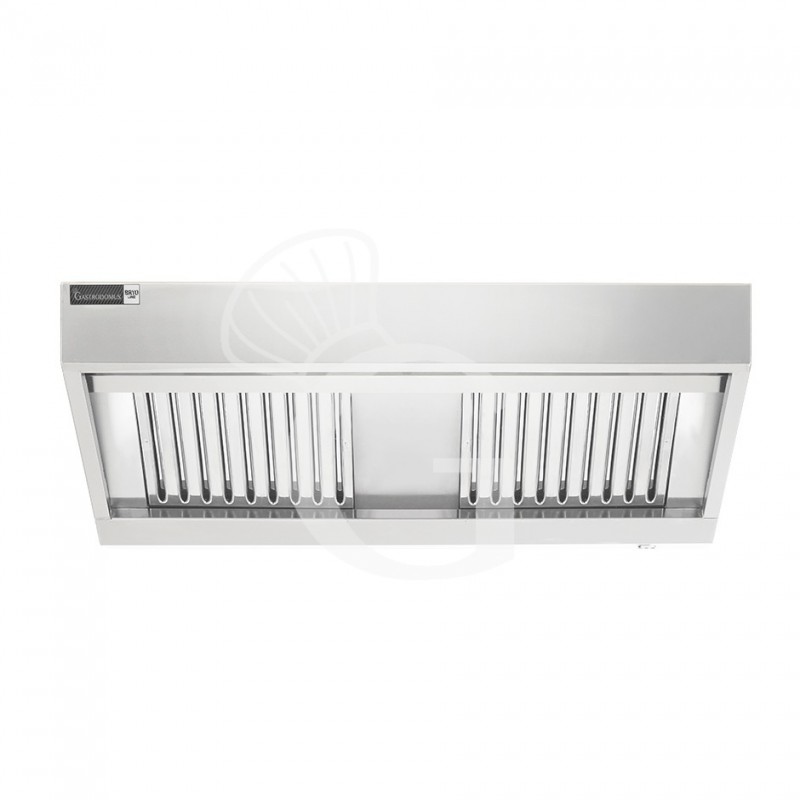 Cappa snack a parete senza motore L1200xP900xH450mm