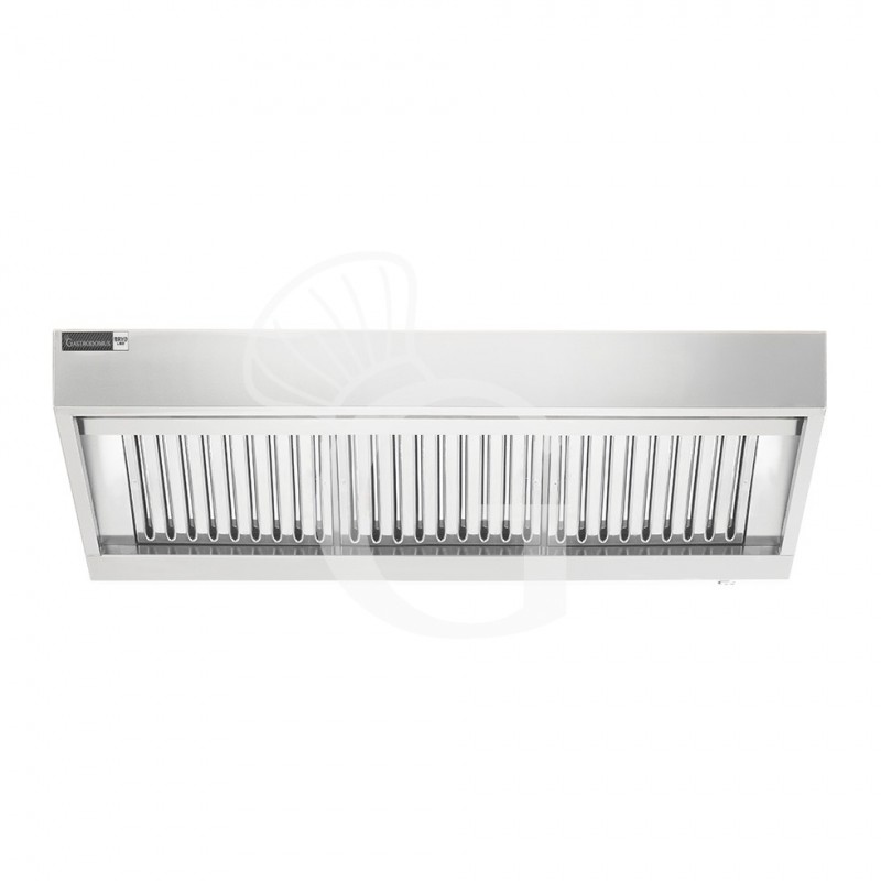 Cappa snack a parete senza motore L1600xP900xH450mm