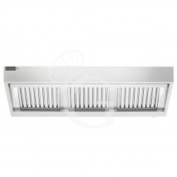 Cappa snack a parete senza motore L1800xP900xH450mm