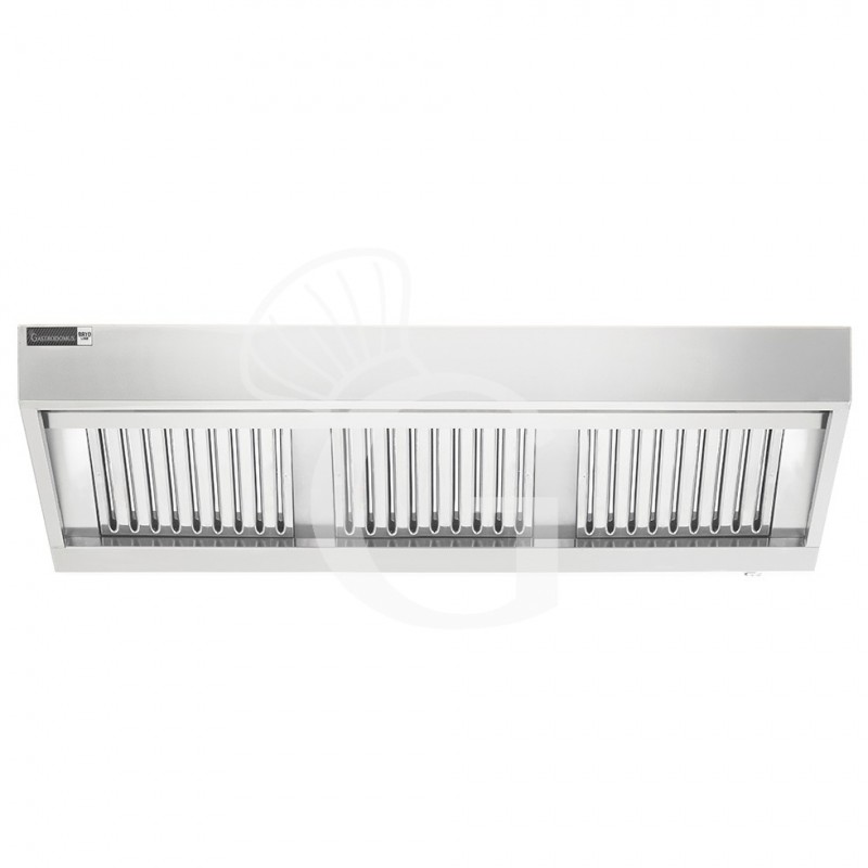 Cappa snack a parete senza motore L1800xP900xH450mm