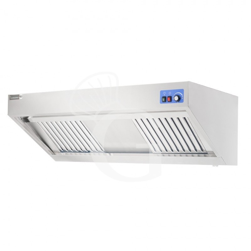 Cappa snack a parete con motore full optional L1400xP700xH450mm