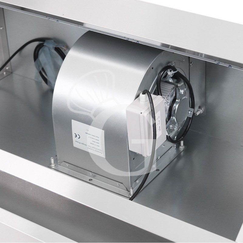 Cappa snack a parete con motore full optional L1400xP700xH450mm