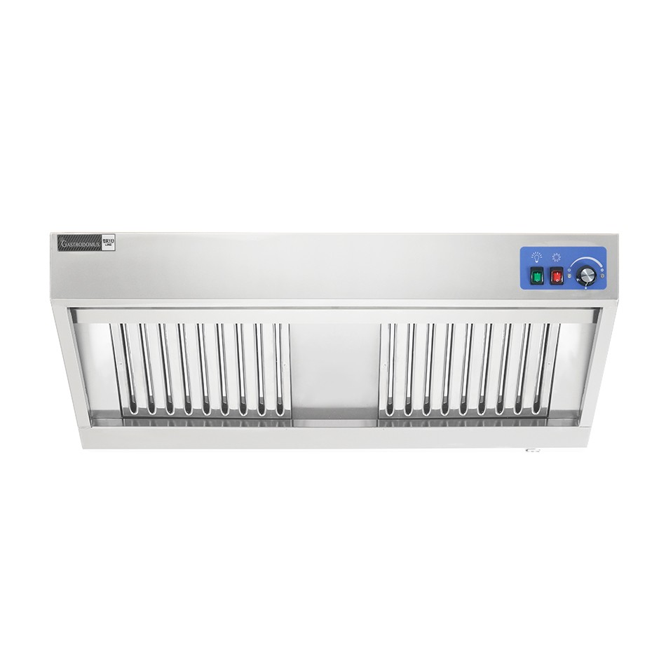 Cappa snack a parete con motore full optional L1200xP900xH450mm
